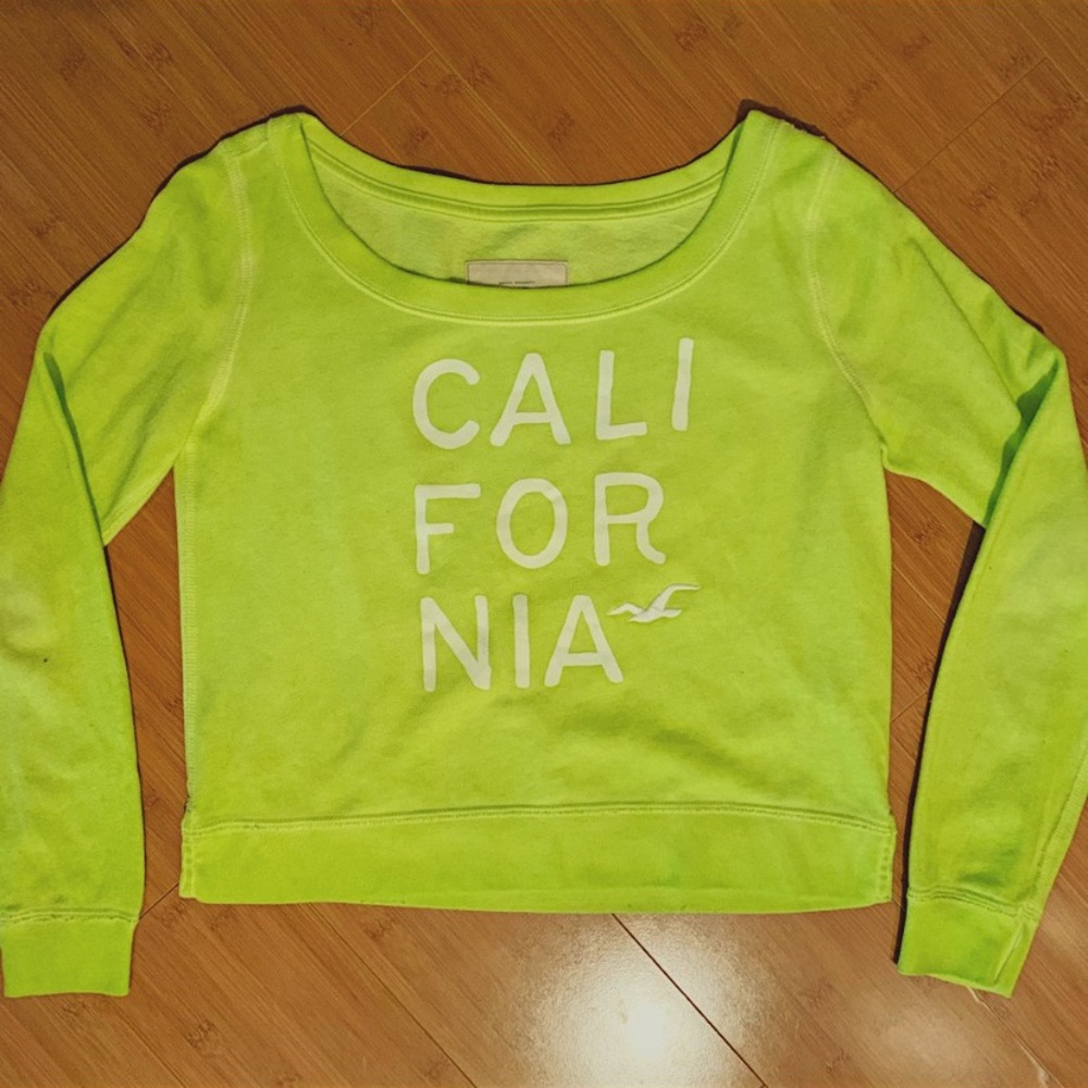 hollister neon sweater